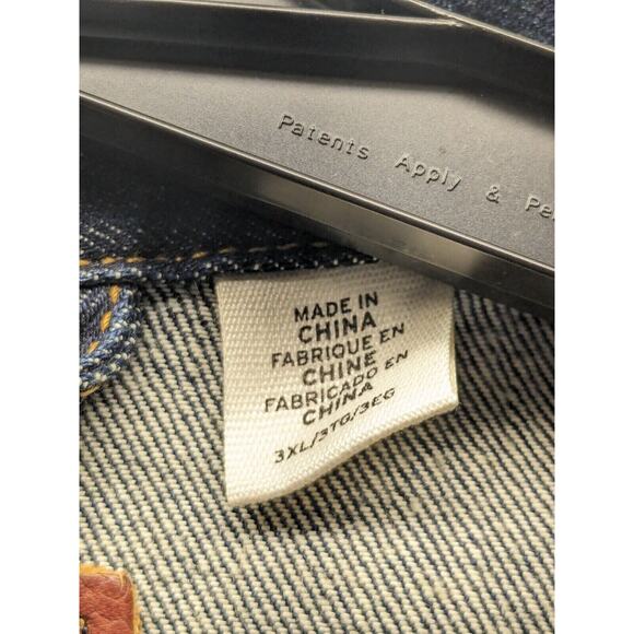 Levis Mens NFL Green Bay Packers Navy Blue Denim Jean Trucker Jacket 3XL NWT NOS - Picture 13 of 15